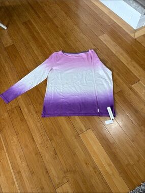 Talbots Purple Gradient Long Sleeve Tee